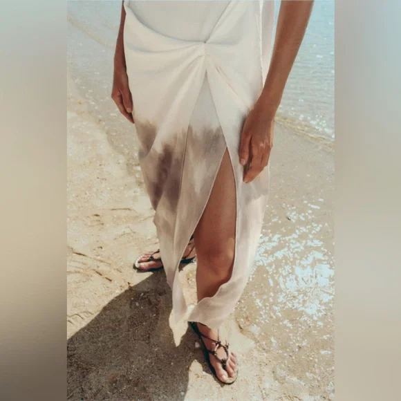 ZARA BLOGGERS’ FAVORITE DRAPED OMBRÉ DRESS - Picture 9 of 15